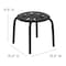 Flash Furniture Plastic Nesting Stack Stools, 11.5"Height, Black, PK5 LE-S2-BLACK-GG - alternate 8